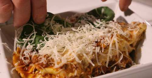 Lasagne med zucchini, linser och fetaost